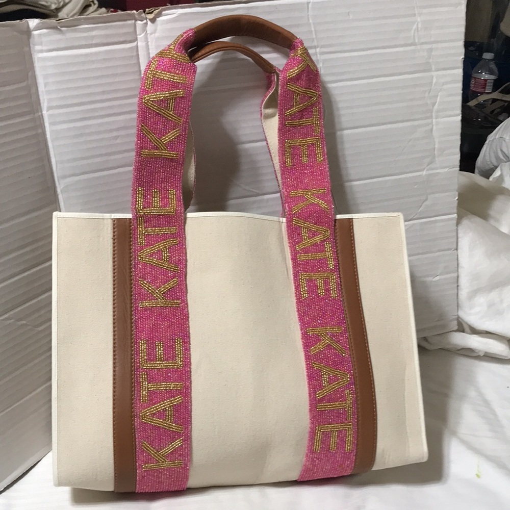 Tiana NY beaded Kate fully lined with zip pocket tote. NWOT